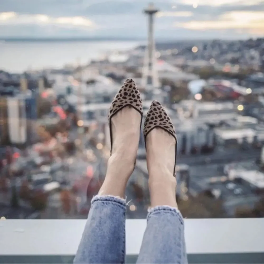 Rothy’s The Point Leopard Print Flats Size 9 - Picture 5 of 10